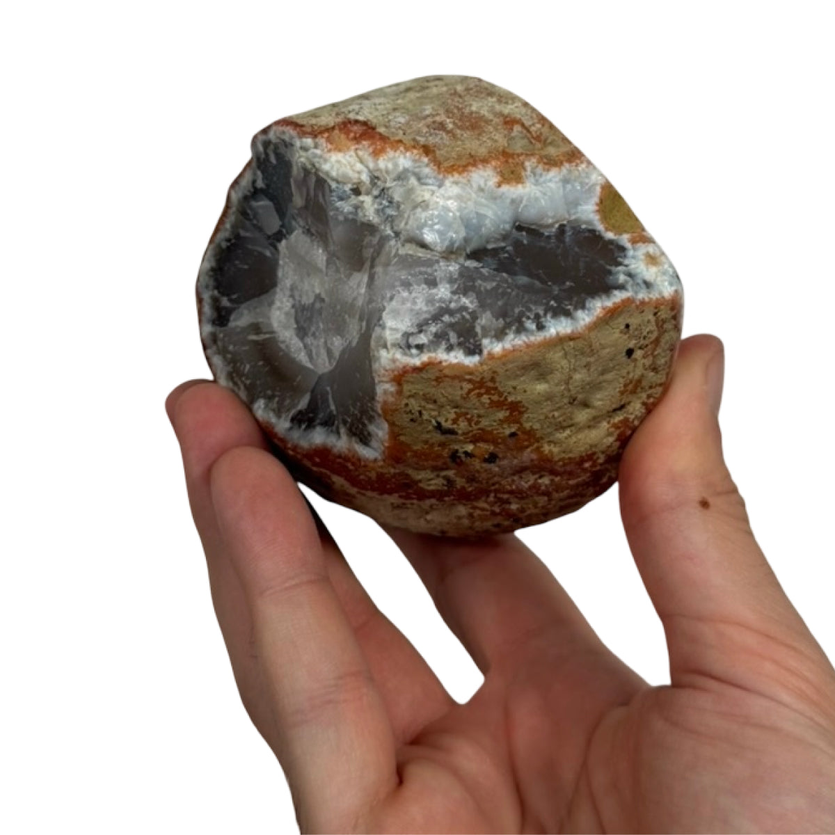 Agate geode (B) — natural, Brazil