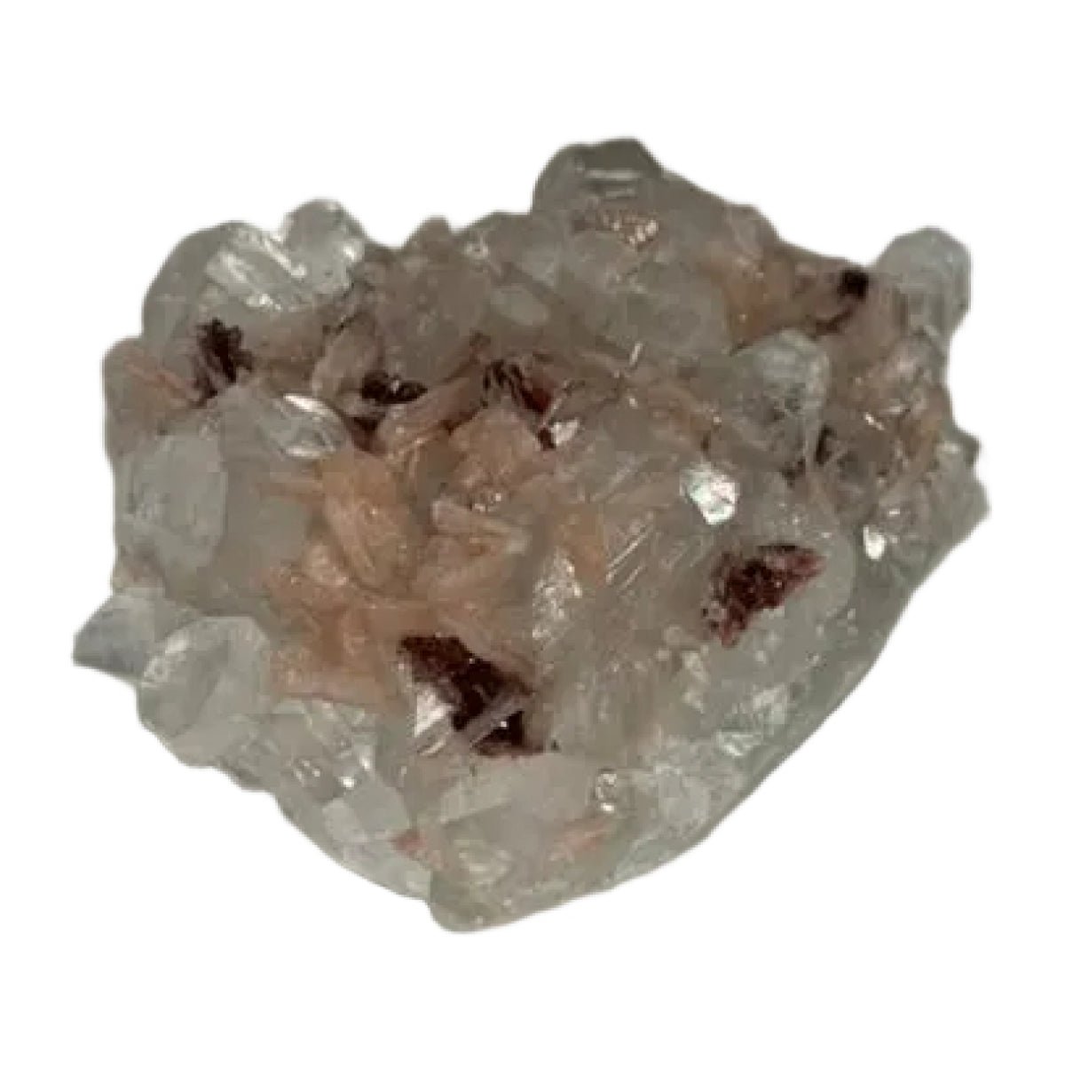 Apophyllite with stilbite and heulandite (C) — natural, India