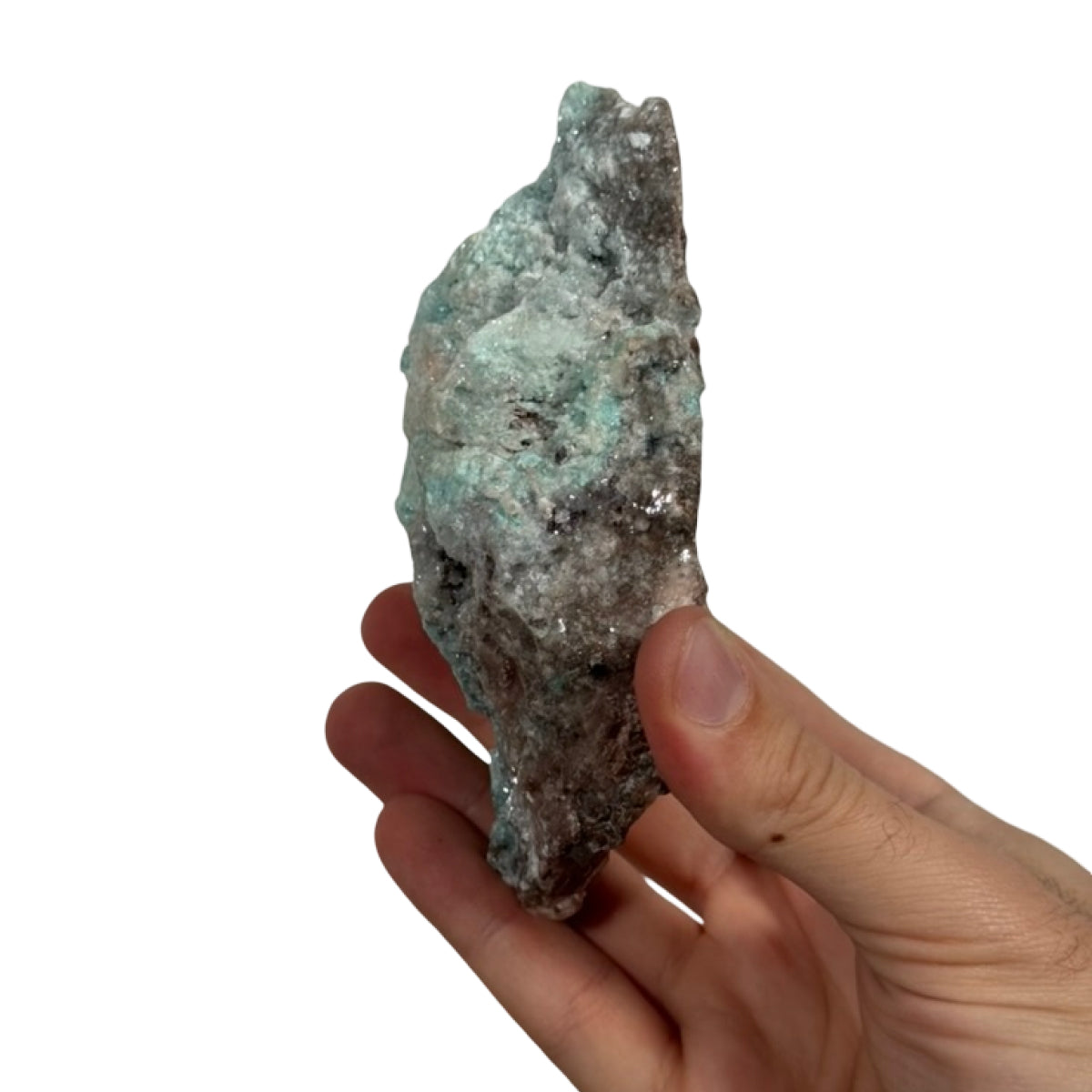 Calcite with copper minerals (C) — natural, Mexico