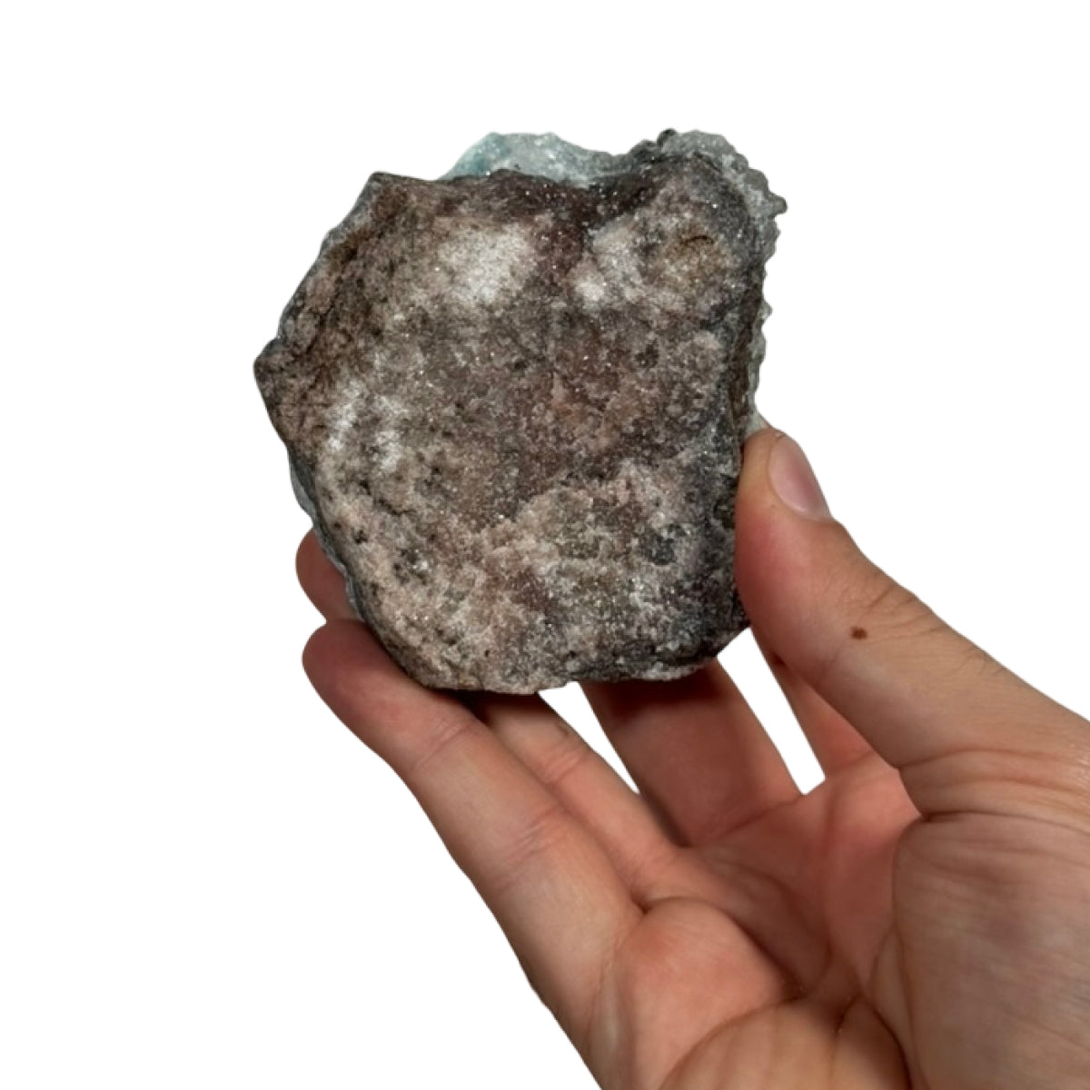 Calcite with copper minerals (D) — natural, Mexico