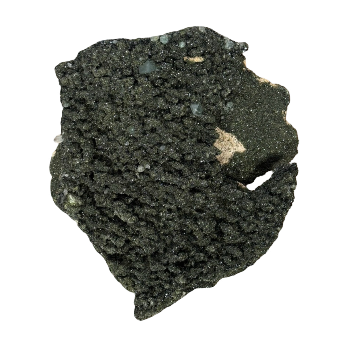Epidote with quartz (A) — natural, Turkey