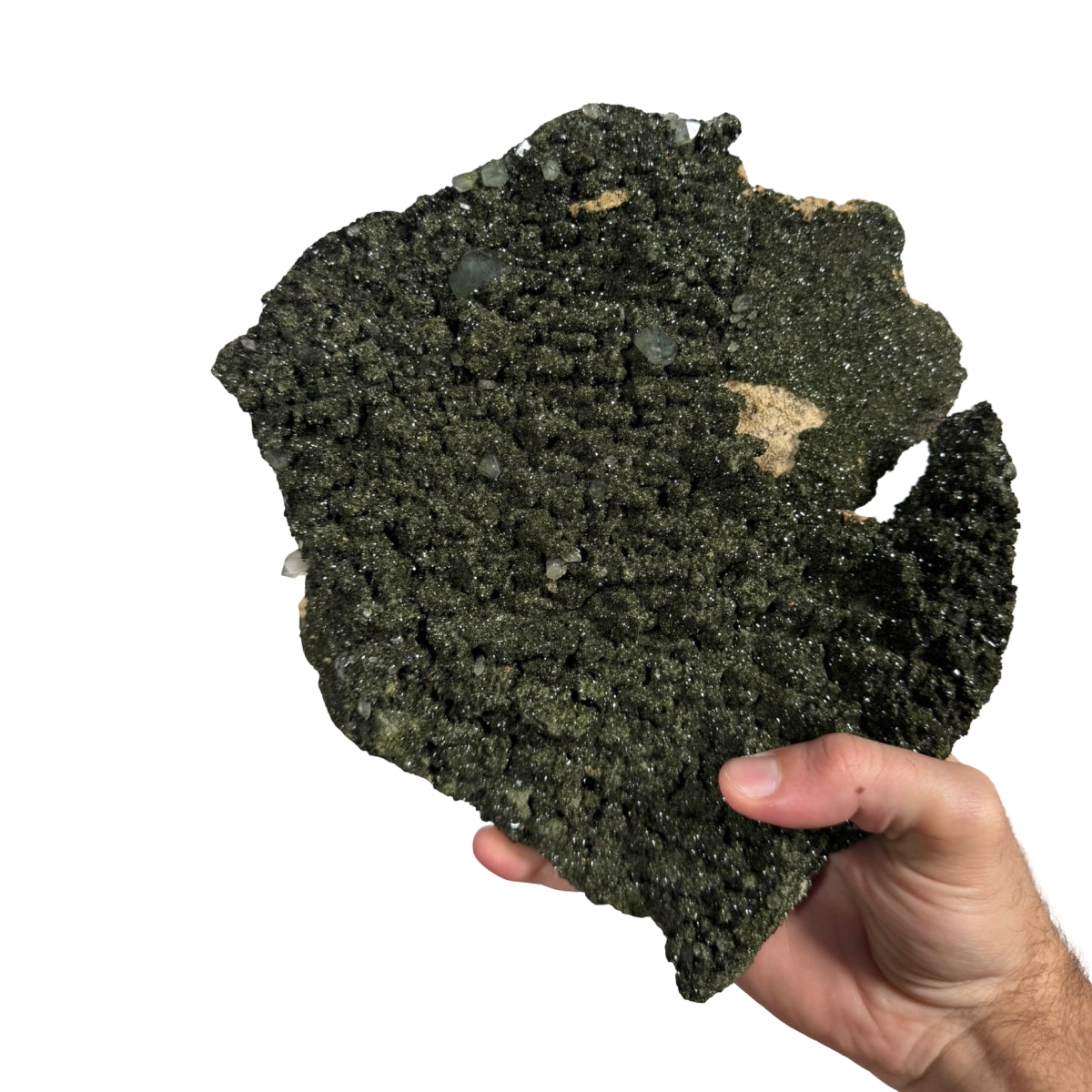 Epidote with quartz (A) — natural, Turkey