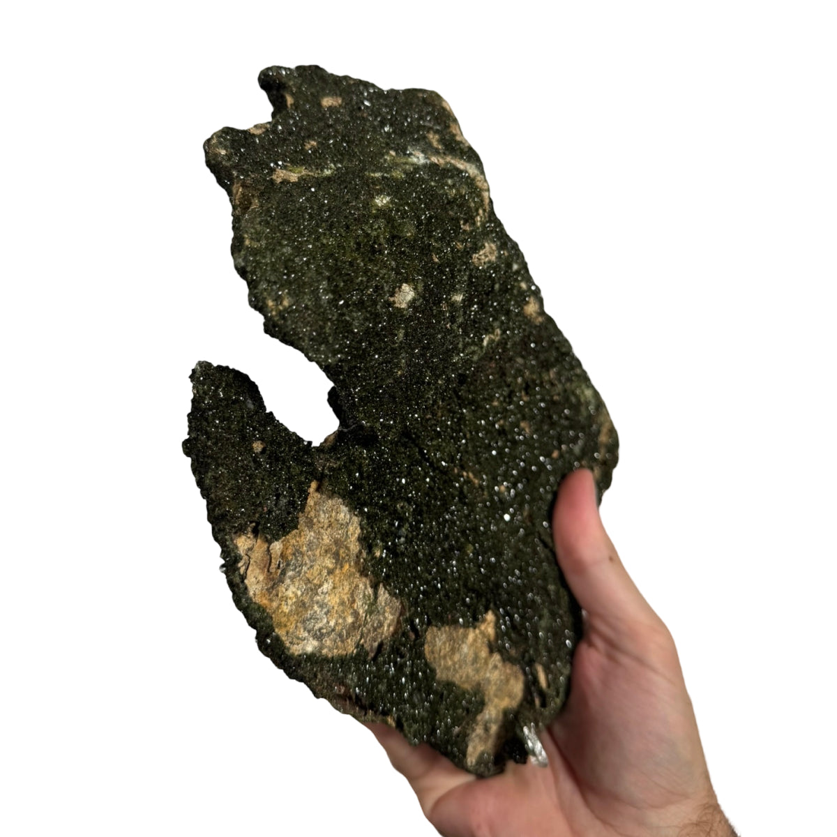 Epidote with quartz (A) — natural, Turkey