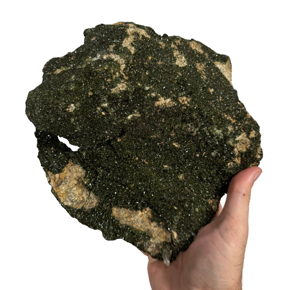 Epidote with quartz (A) — natural, Turkey