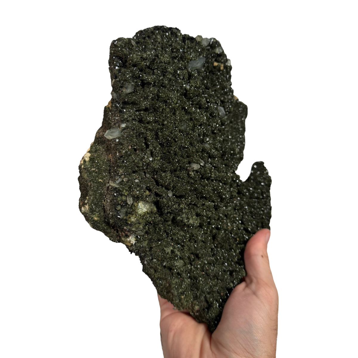 Epidote with quartz (A) — natural, Turkey