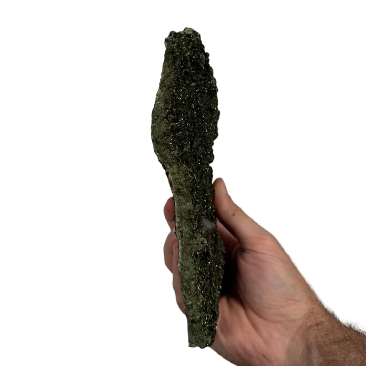 Epidote with quartz (B) — natural, Turkey