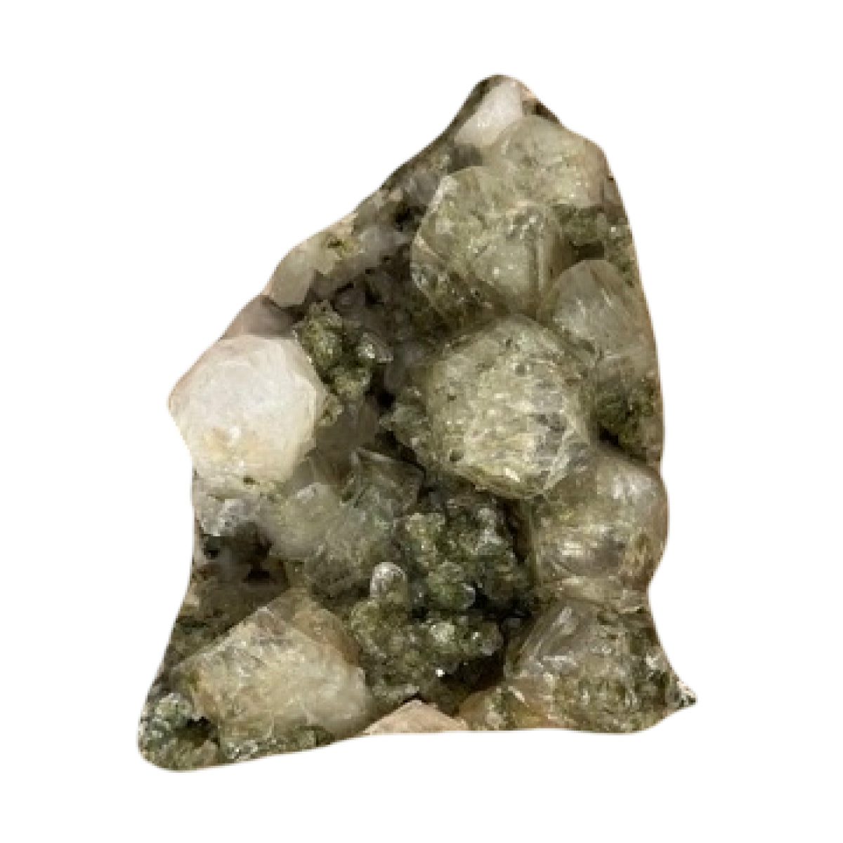 Epidote with quartz (C) — natural, Turkey