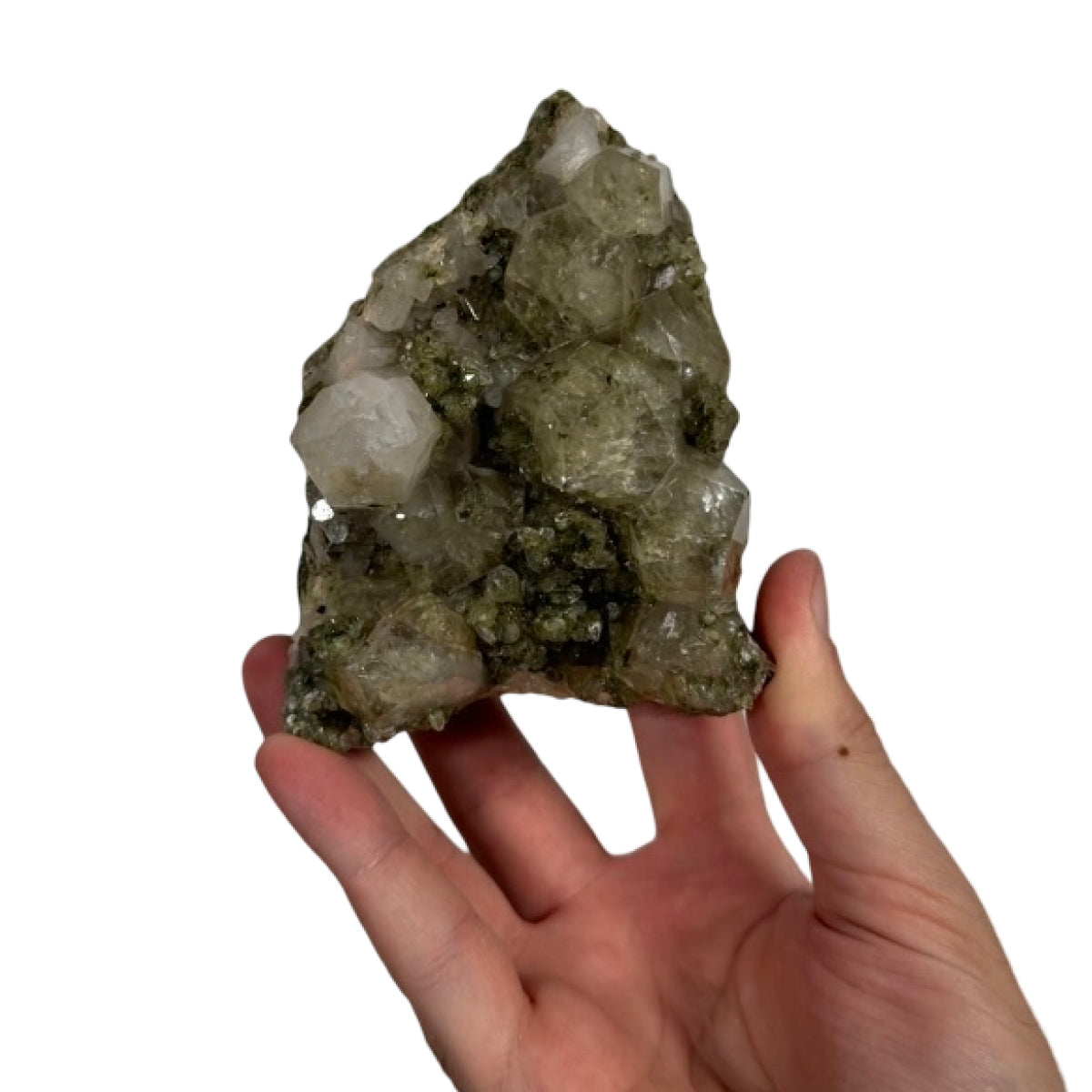 Epidote with quartz (C) — natural, Turkey