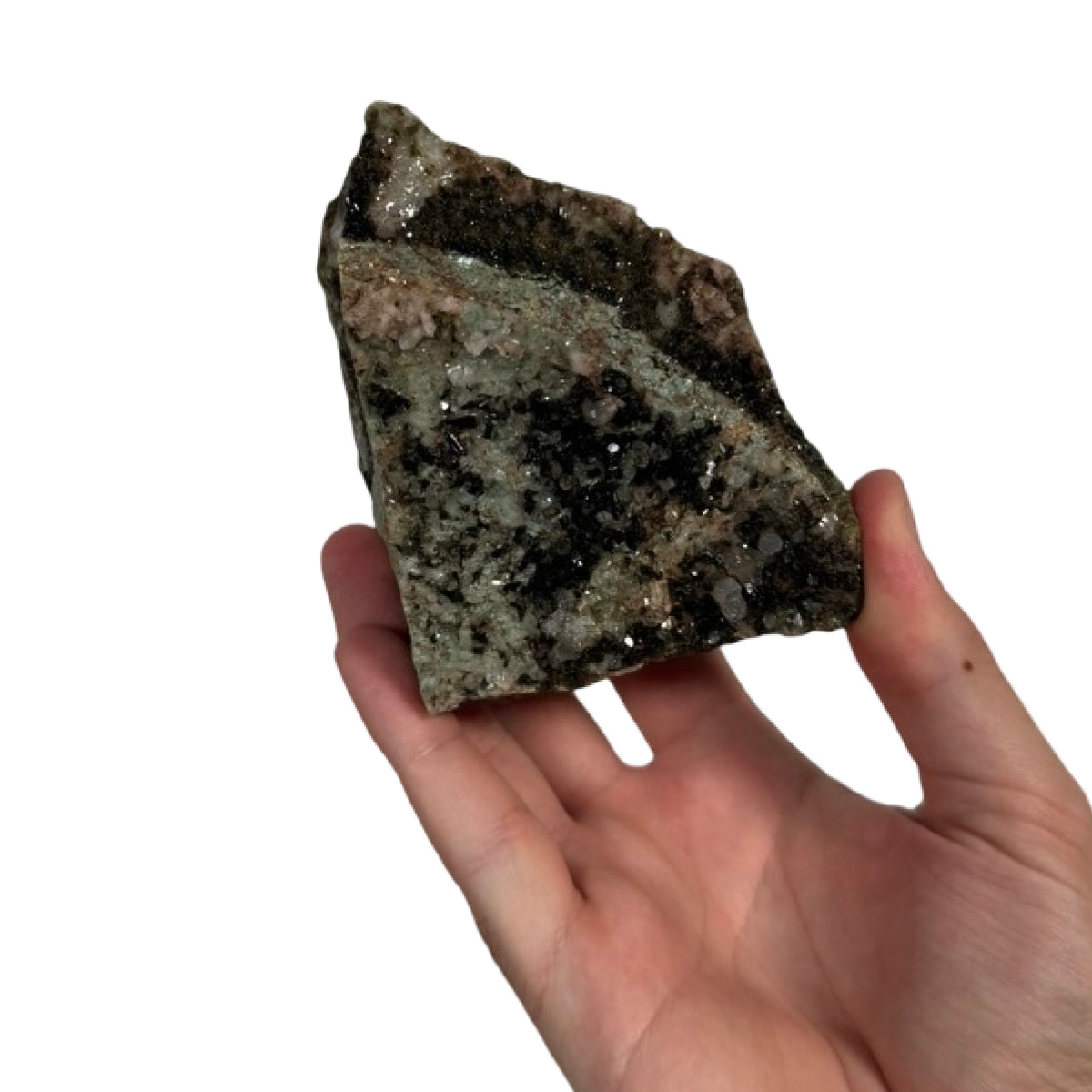 Epidote with quartz (C) — natural, Turkey