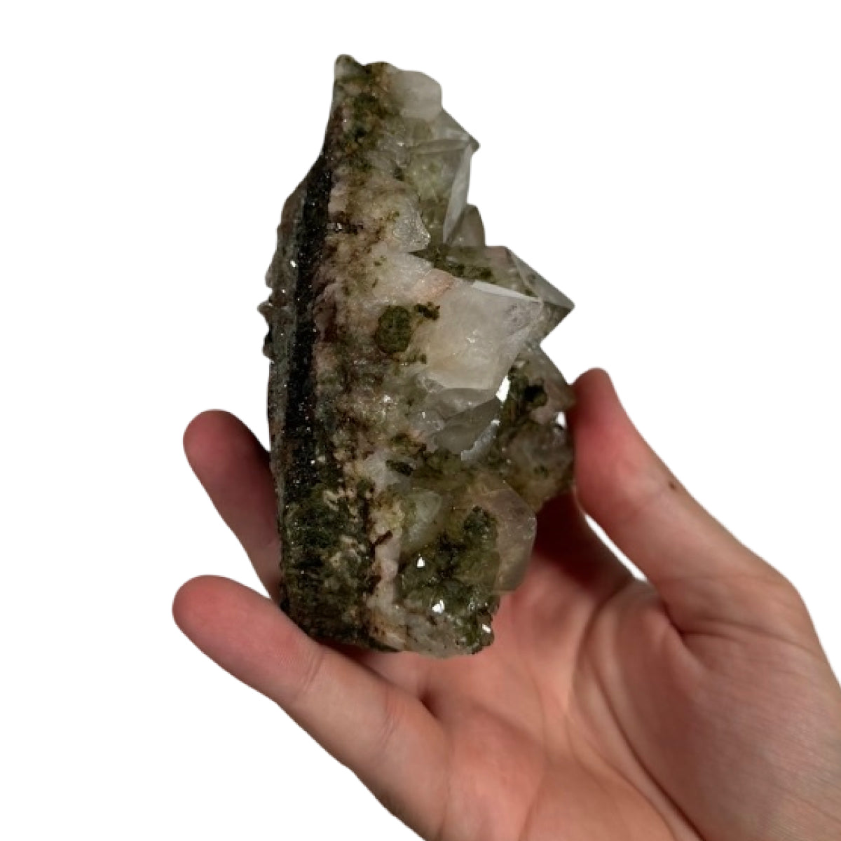 Epidote with quartz (C) — natural, Turkey
