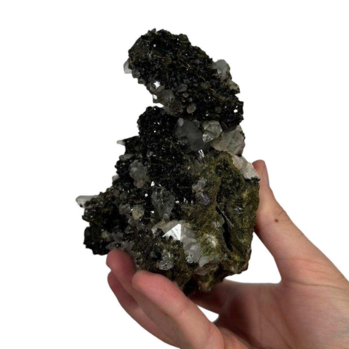 Epidote with quartz (D) — natural, Turkey