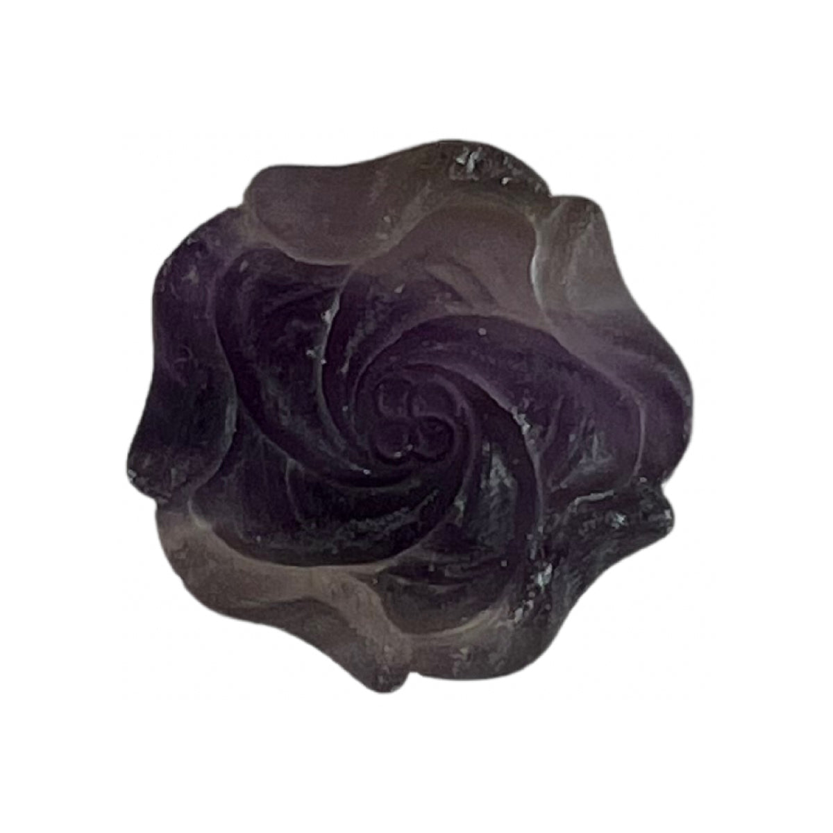 Fluorite flower (drilled) — natural, China