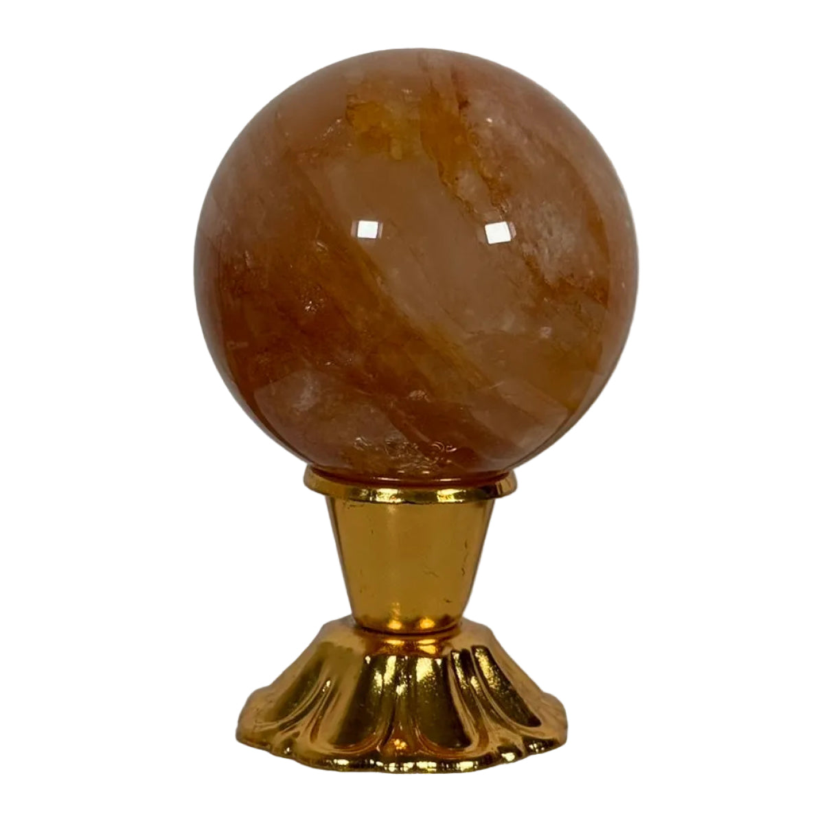 Golden healer quartz sphere (A) — natural, Brazil