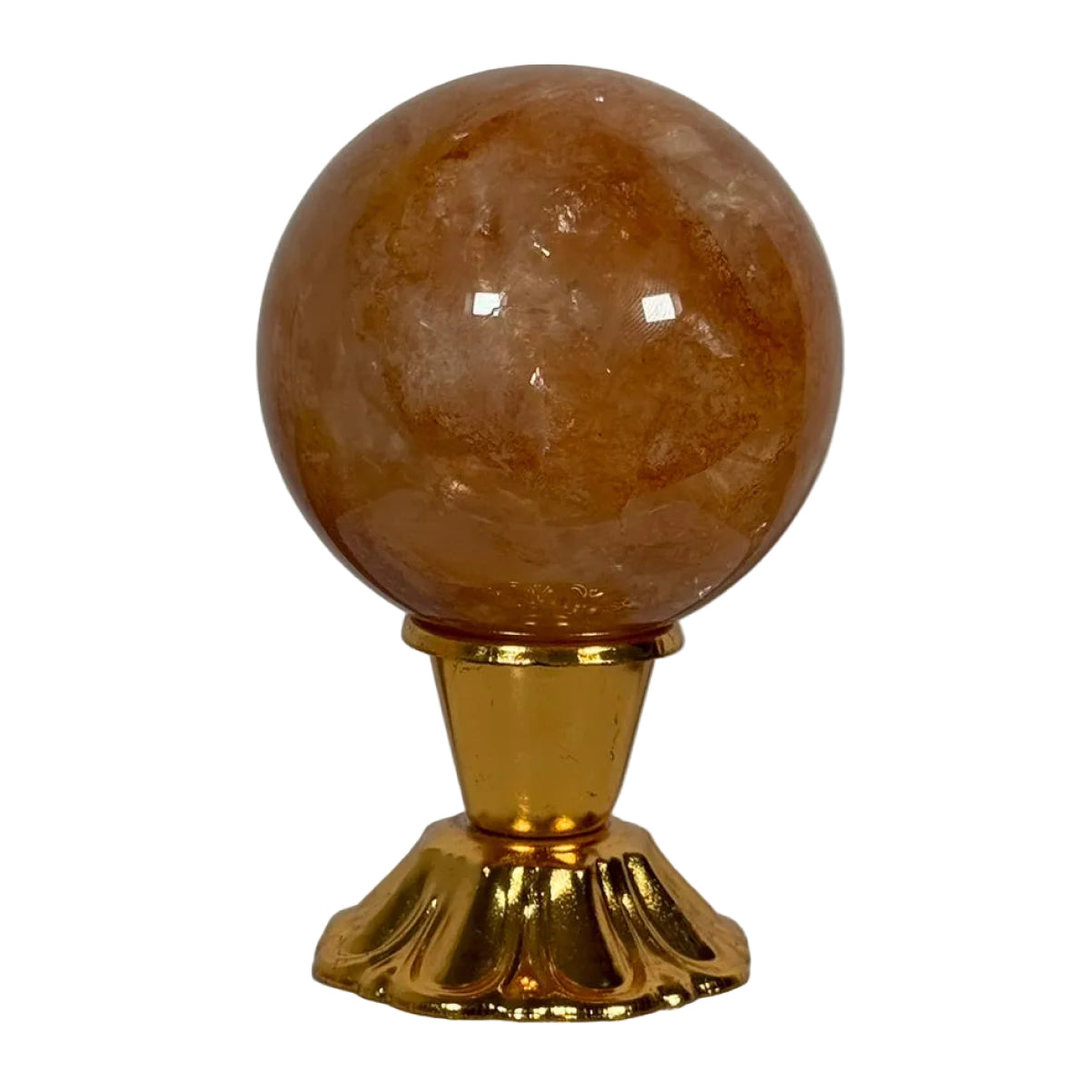 Golden healer quartz sphere (A) — natural, Brazil