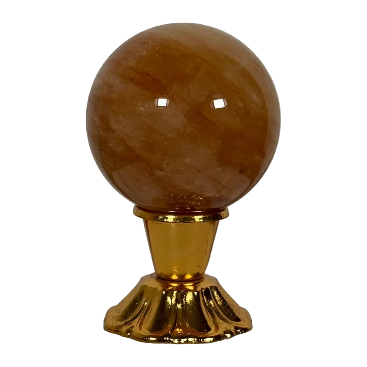 Golden healer quartz sphere (B) — natural, Brazil