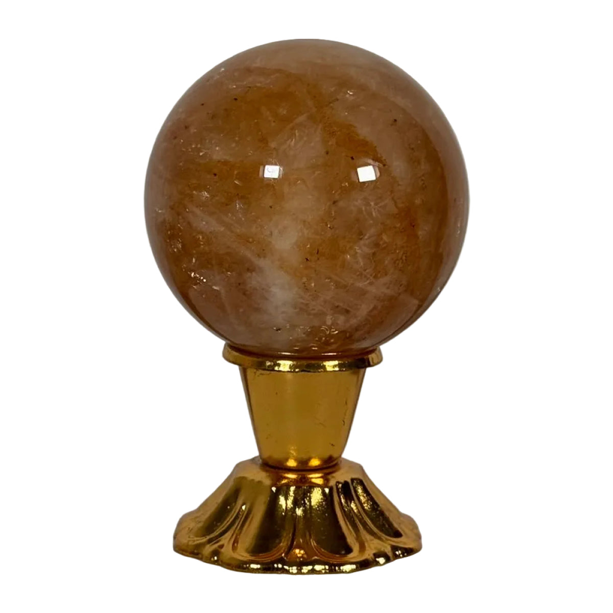 Golden healer quartz sphere (B) — natural, Brazil