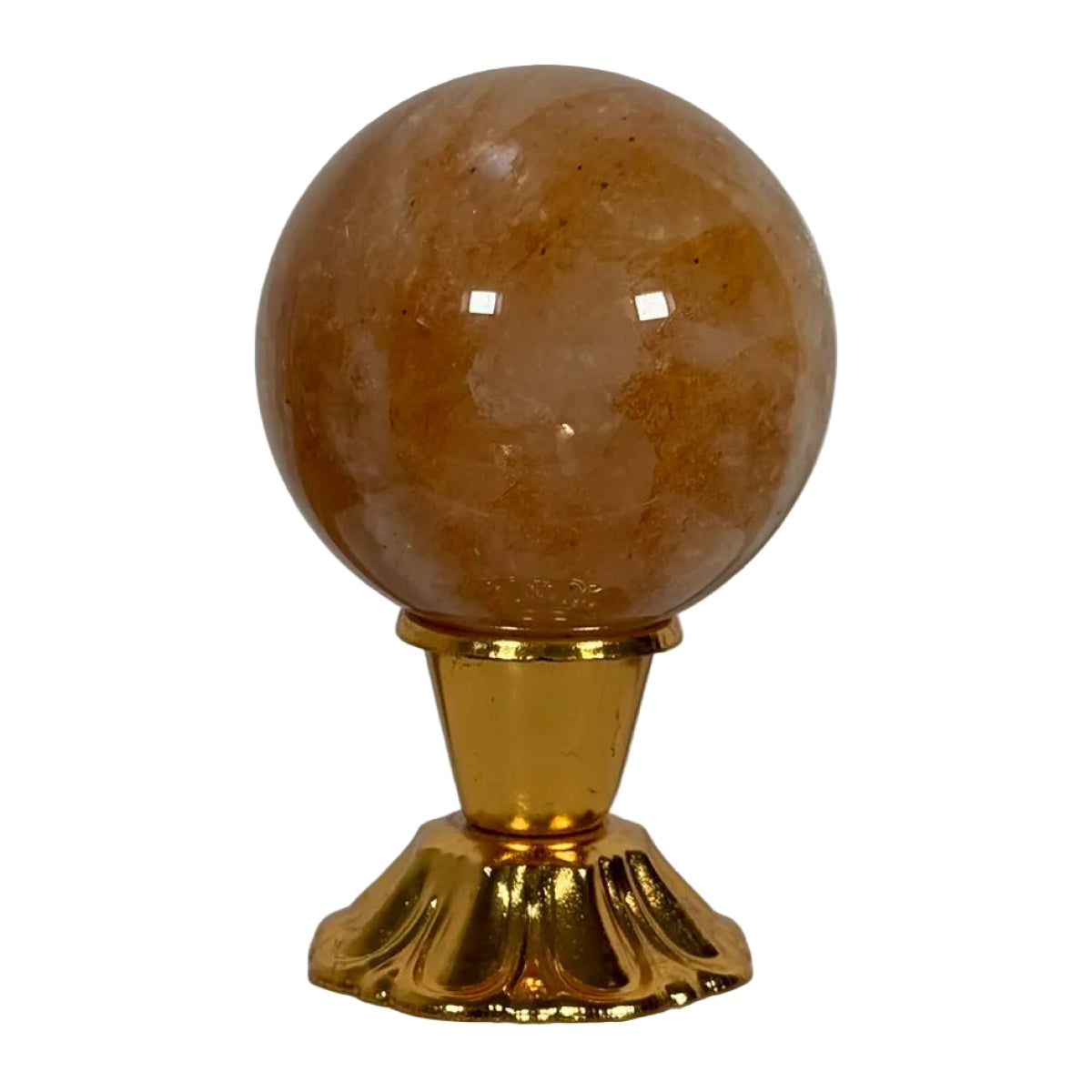 Golden healer quartz sphere (B) — natural, Brazil