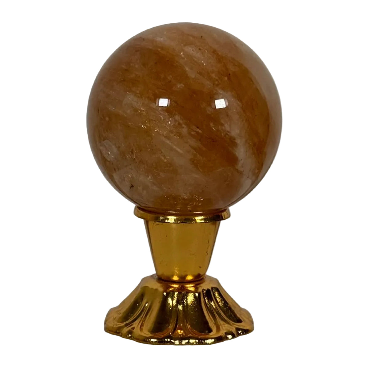Golden healer quartz sphere (B) — natural, Brazil
