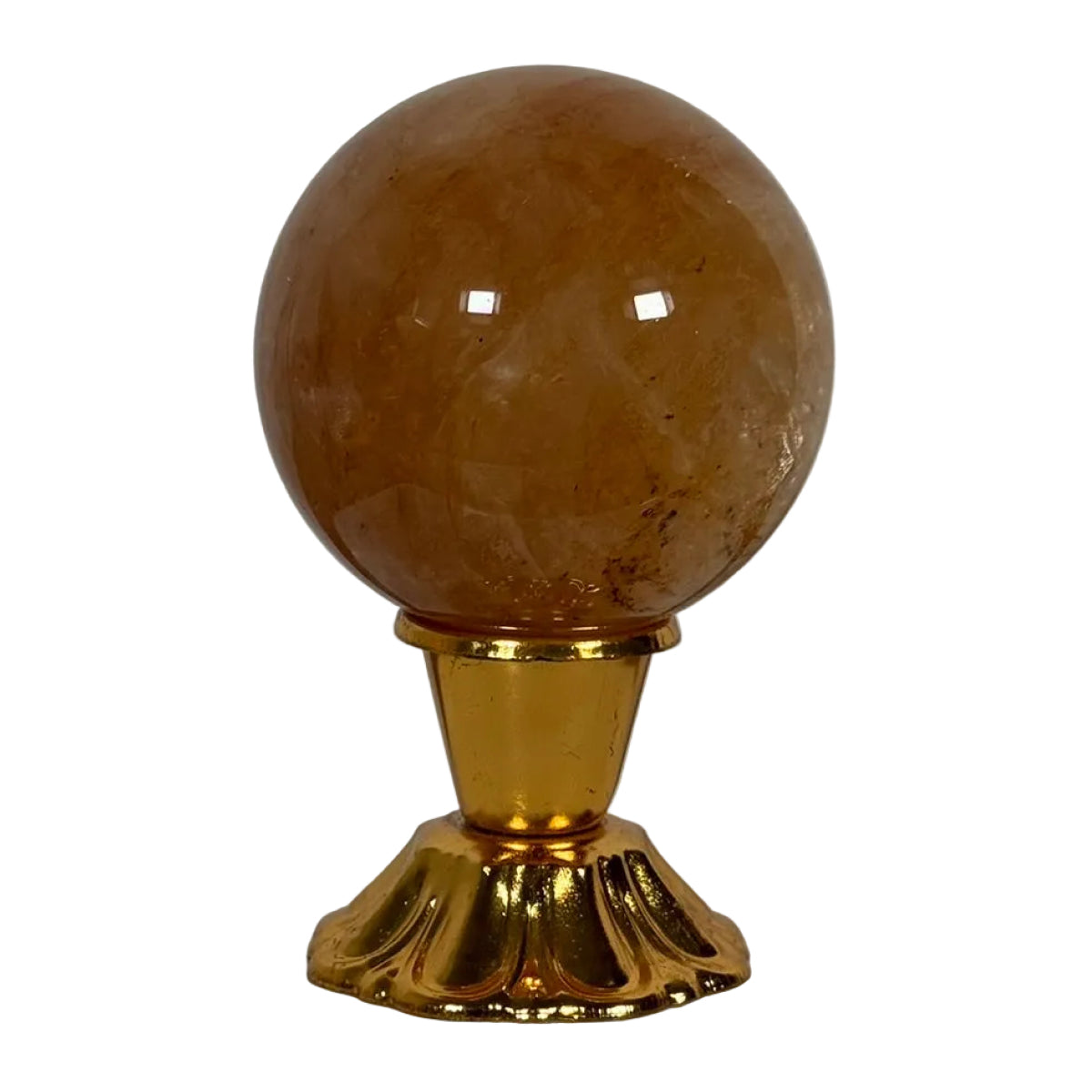 Golden healer quartz sphere (B) — natural, Brazil