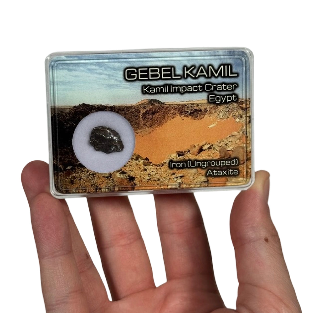 Iron meteorite fragment (B) — Gebel Kamil, Egypt