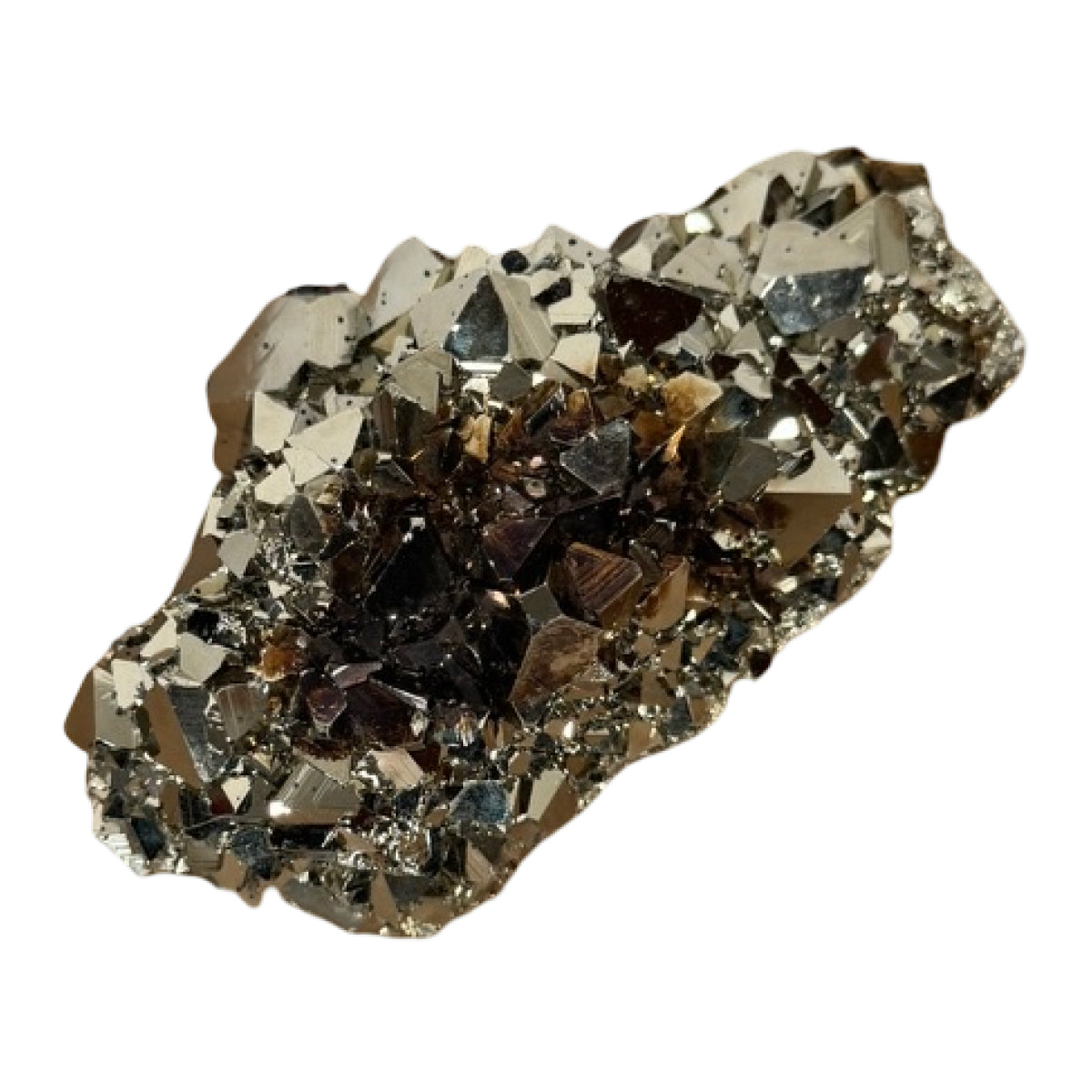 Pyrite cluster (A) — natural, Peru