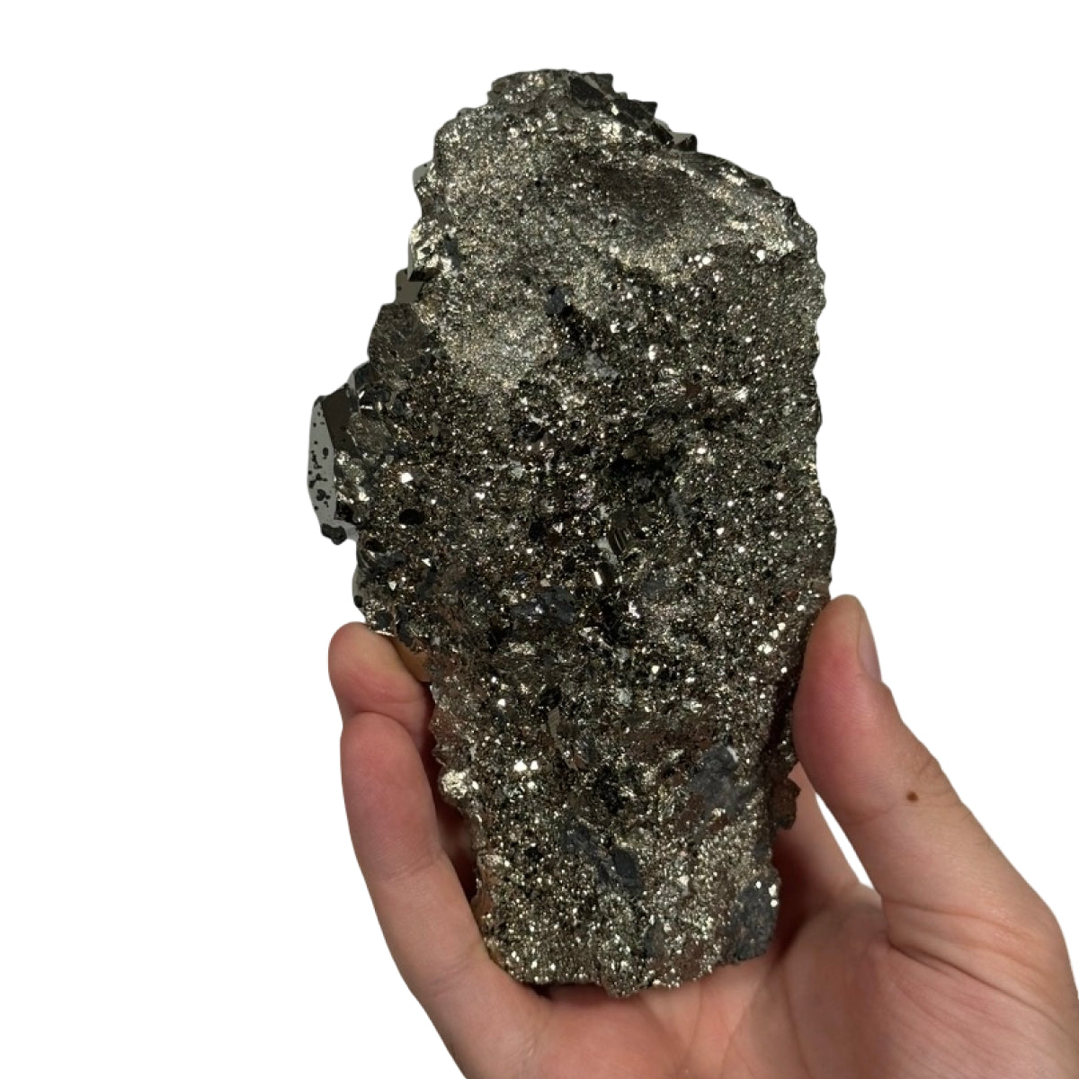 Pyrite cluster (A) — natural, Peru