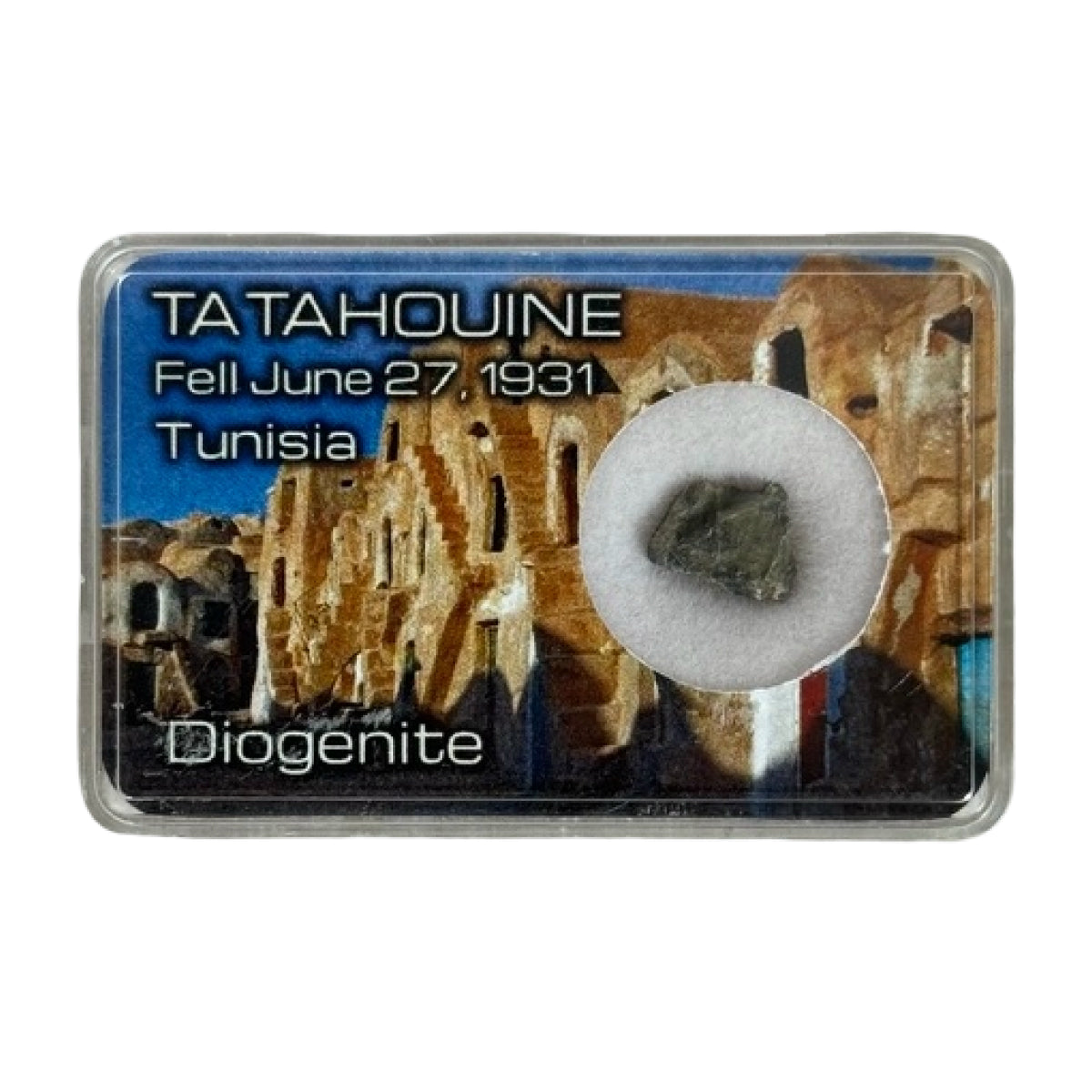 Diogenite meteorite fragment (A) — Tatahouine, Tunisia