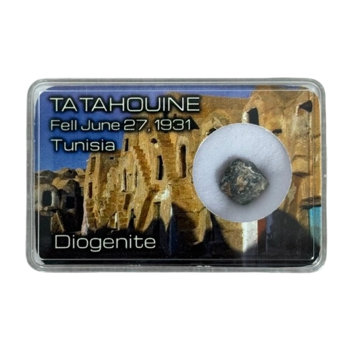 Diogenite meteorite fragment (B) — Tatahouine, Tunisia